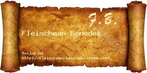 Fleischman Benedek névjegykártya